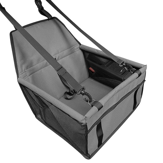 DARK GRAY Portable Pet Car Seat – Adjustable Travel Carrier with Safety Belt, for Dogs & Cats